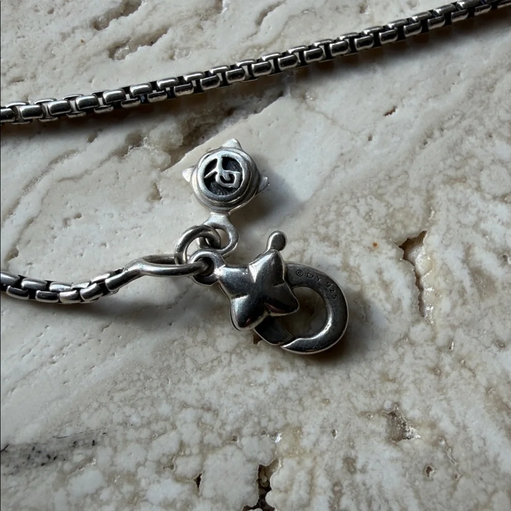 David Yurman Solari necklace sterling silver with 18k ball and diamonds - Picture 9 of 10
